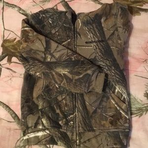 Boys reversible jacket- camo/black